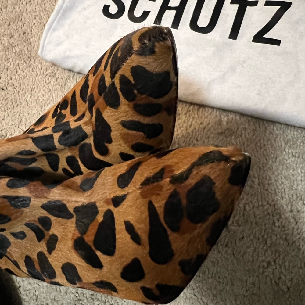 Brand new - Schutz booties pony hair leopard print 🔥🔥 - Picture 6 of 7